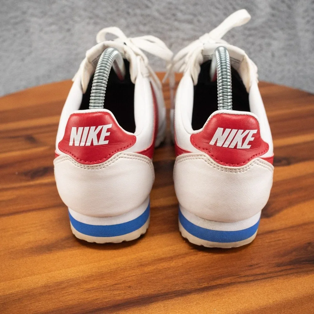 Nike Classic Cortez Forrest Gump Sneakers Women Size 8 White Leather 807471-103